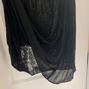 Black/silver sparkle express mini dress size 4.